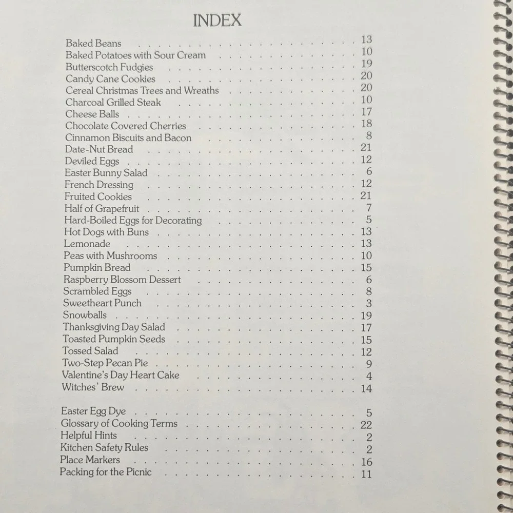 Vintage 1980 Special Dishes for Special Days Children's Cookbook Recipe Holiday